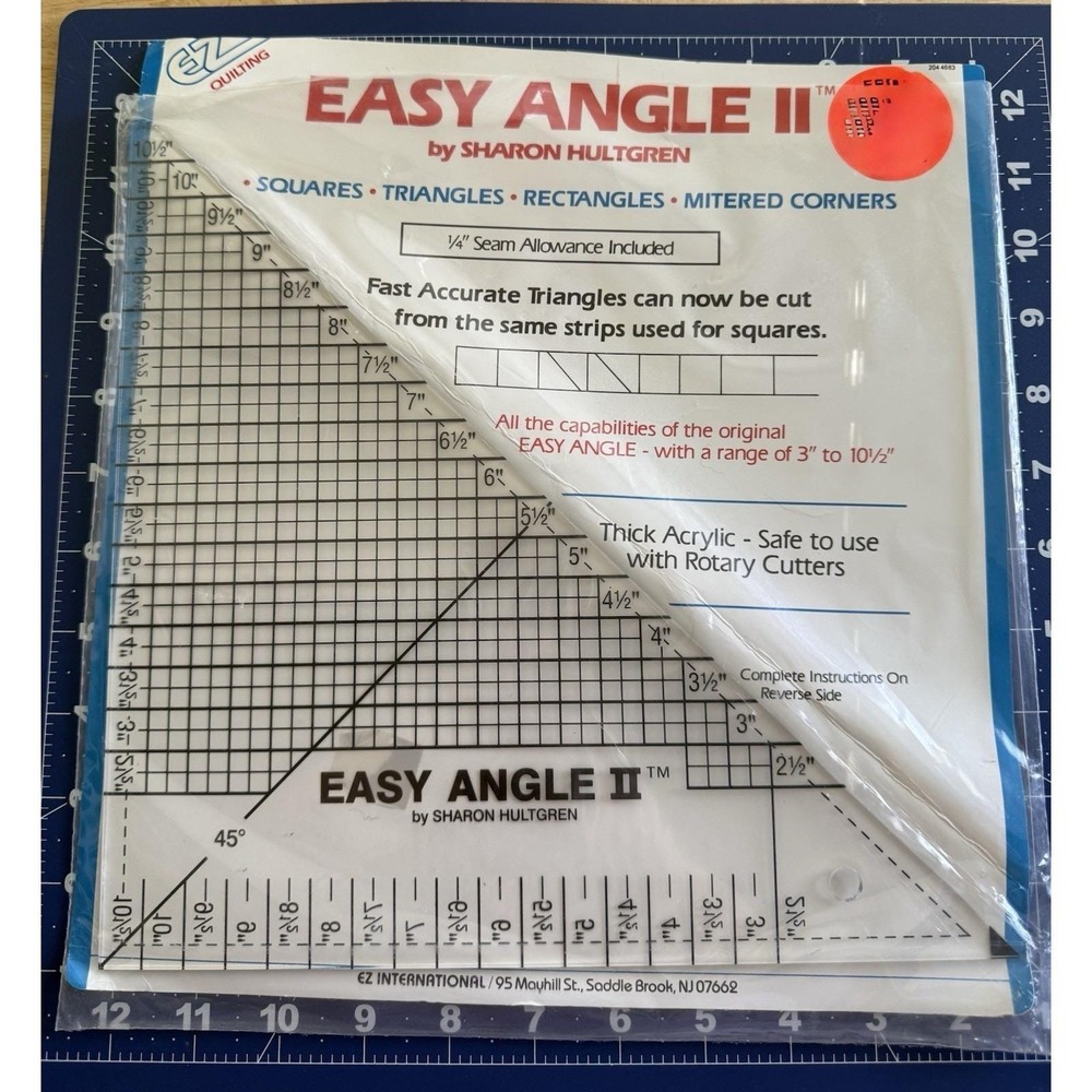 EASY ANGLE II, EZ Quilting, 3"-10.5" Sharon Hultgren Fast Accurate Triangles